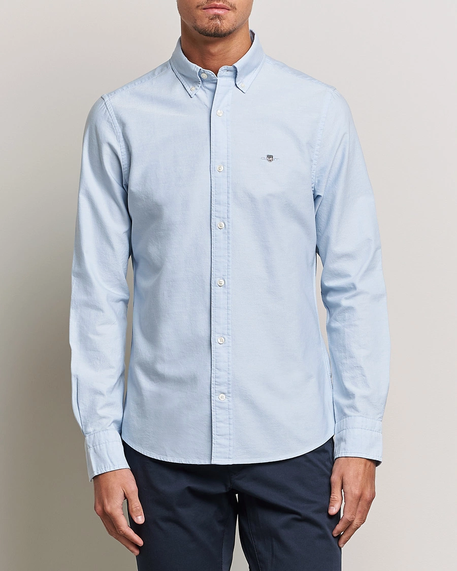 Herre | Oxfordskjorter | GANT | Slim Fit Oxford Shirt Light Blue