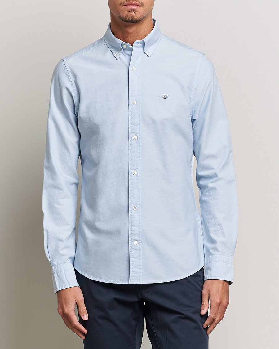 Herre | GANT | GANT | Slim Fit Oxford Shirt Light Blue