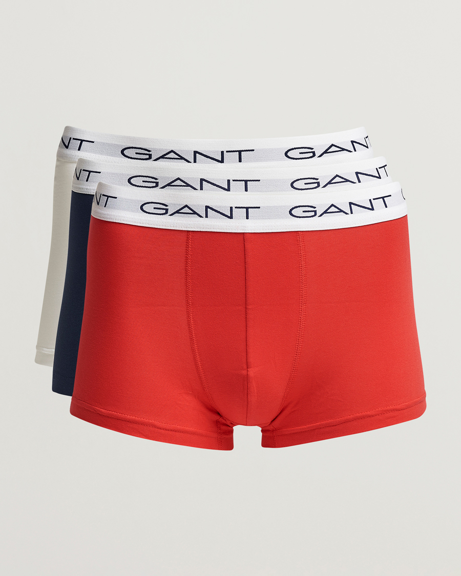 Herre | Undertøy | GANT | 3-Pack Trunk Boxer Red/Navy/White