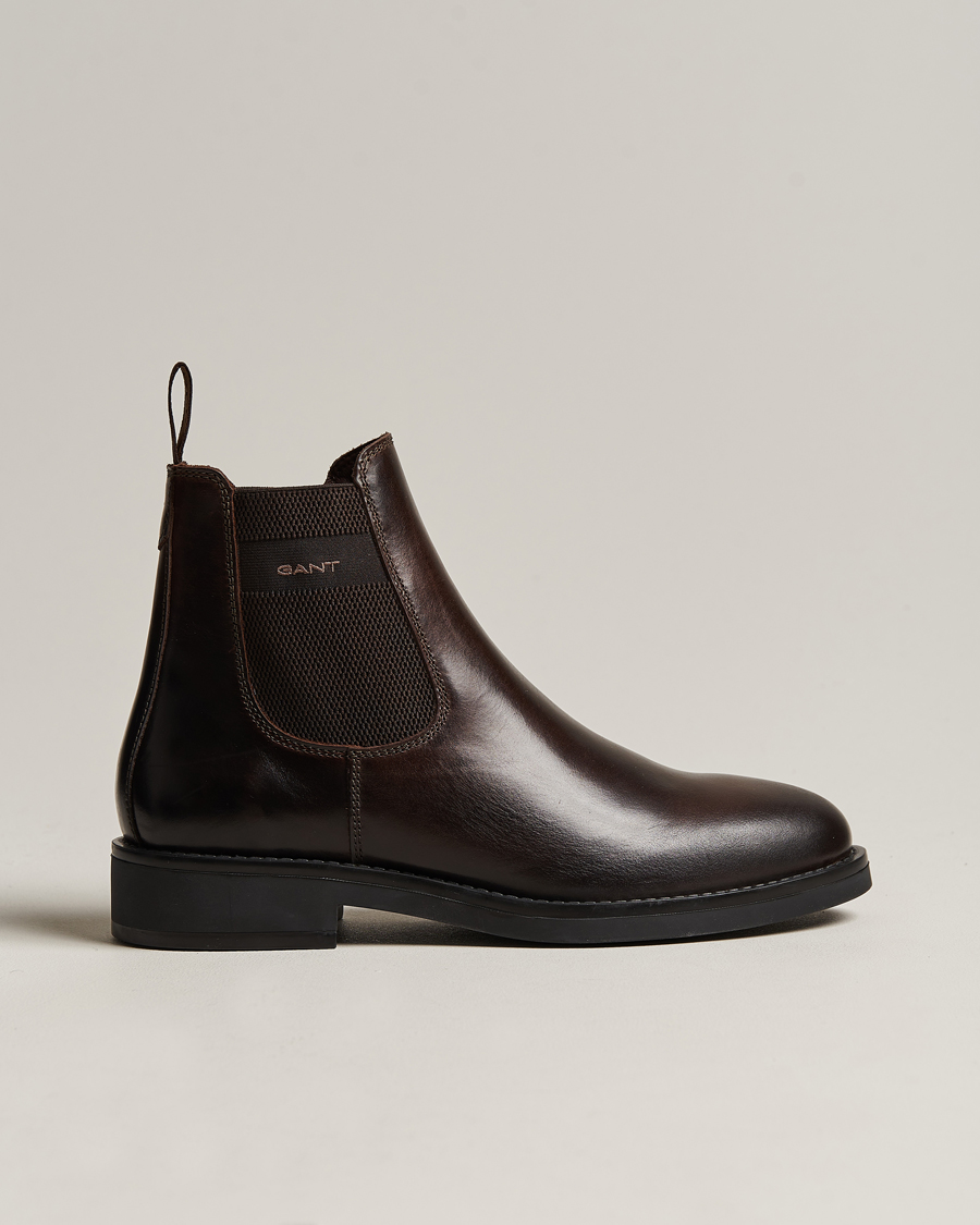 Herre | | GANT | Prepdale Leather Chelsea Boot Dark Brown