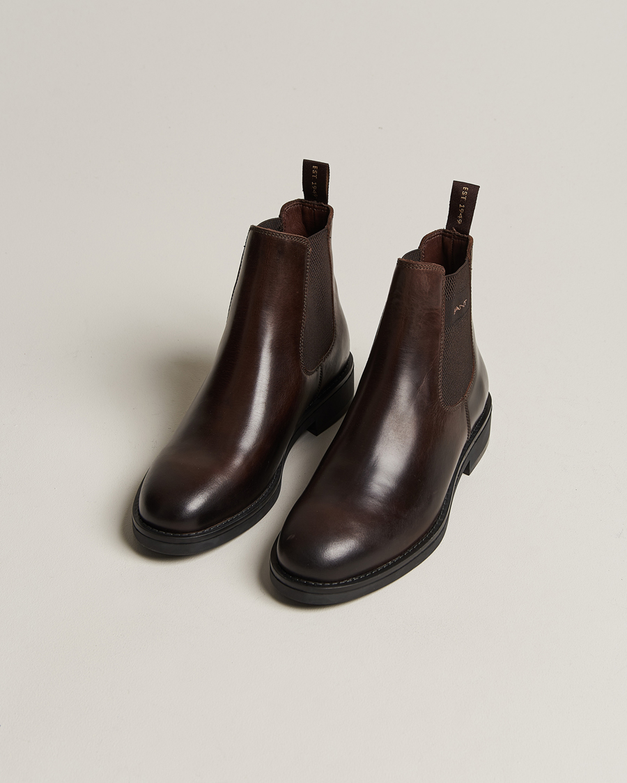 Herre | Støvler | GANT | Prepdale Leather Chelsea Boot Dark Brown