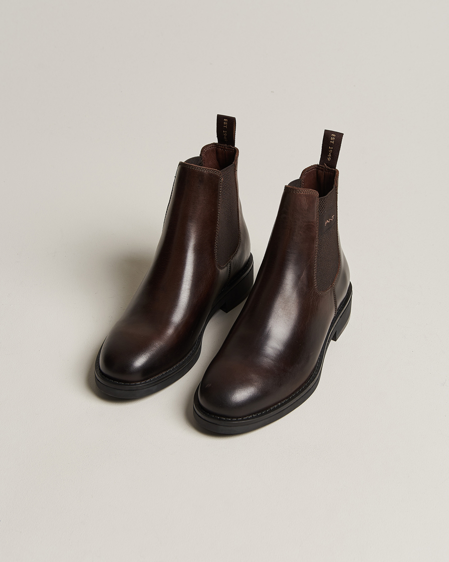 Herre | | GANT | Prepdale Leather Chelsea Boot Dark Brown