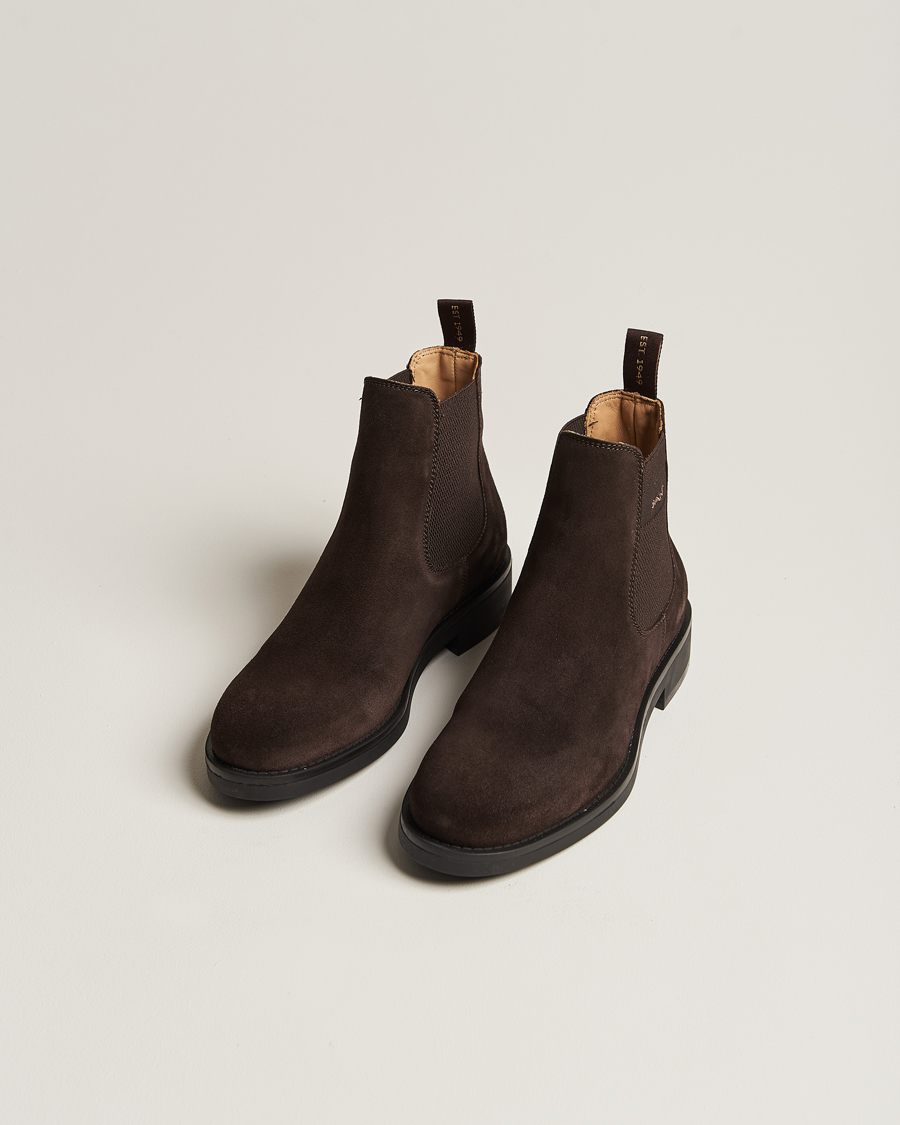 Herre | GANT Prepdale Suede Chelsea Boot Dark Brown | GANT | Prepdale Suede Chelsea Boot Dark Brown