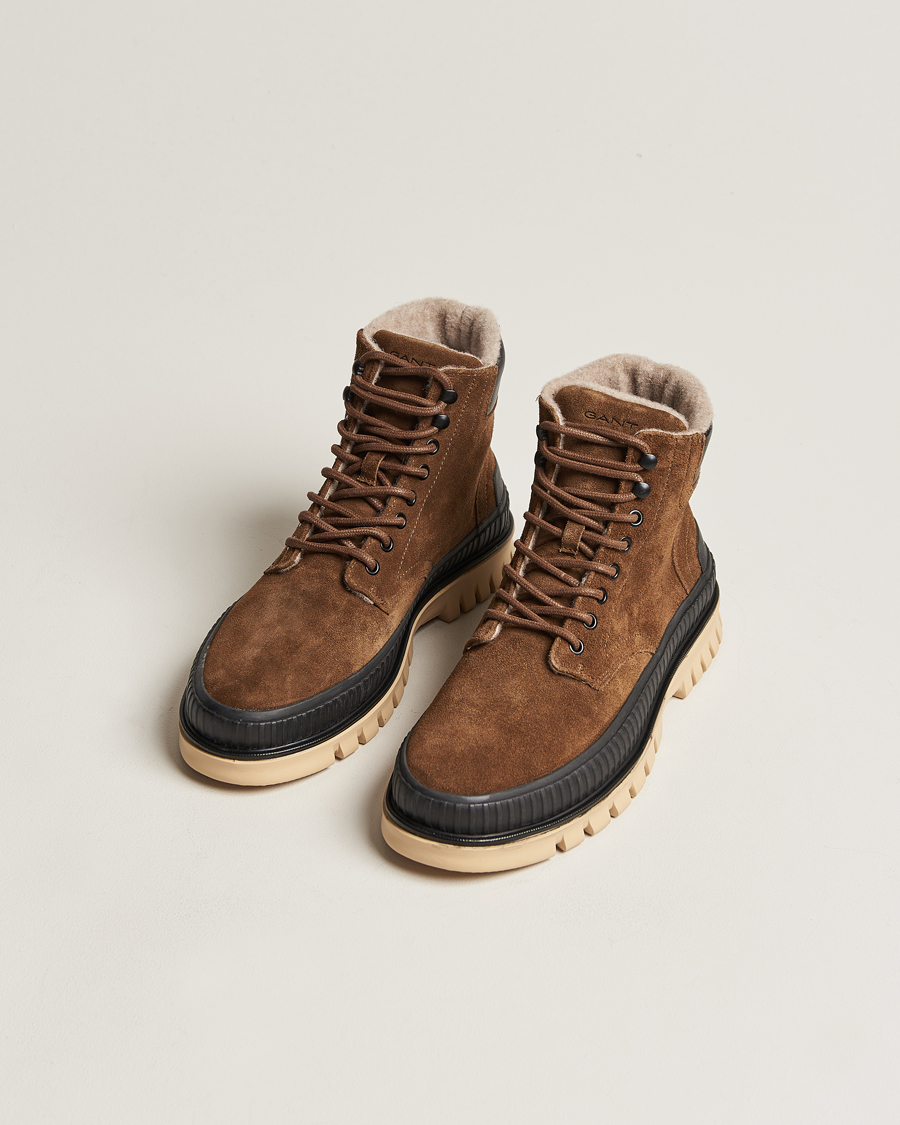 Herre | | GANT | Nebrada Felt Lined Suede Boot Tobacco Brown
