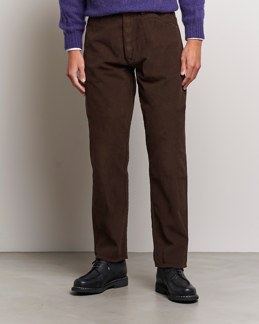 Herre | | Drake's | 5-Pocket Selvedge Needlecord Jeans Brown