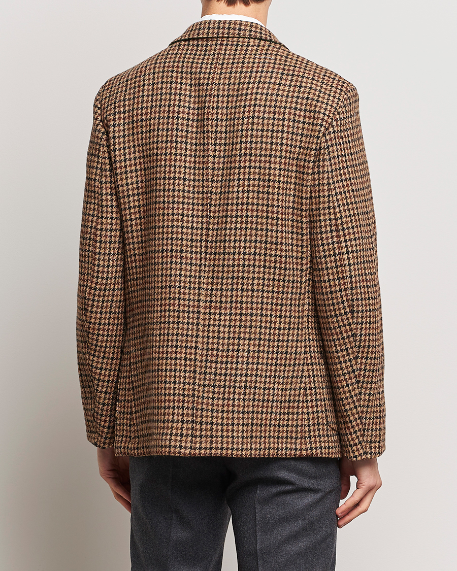 Herre | Dressjakker | Drake's | MKVII Harris Tweed Games Houndstooth Blazer Brown
