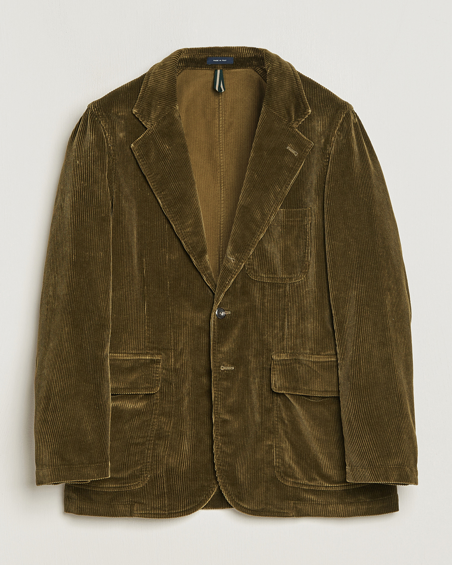 Herre | Dressjakker | Drake's | MKI Games Corduroy Blazer Green