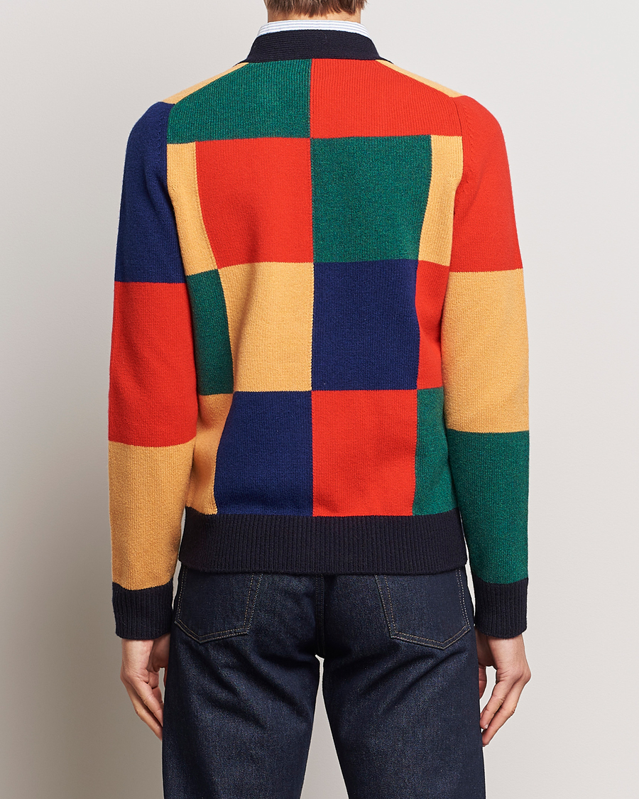Herre | Gensere | Drake's | Patchwork Cardigan Multi