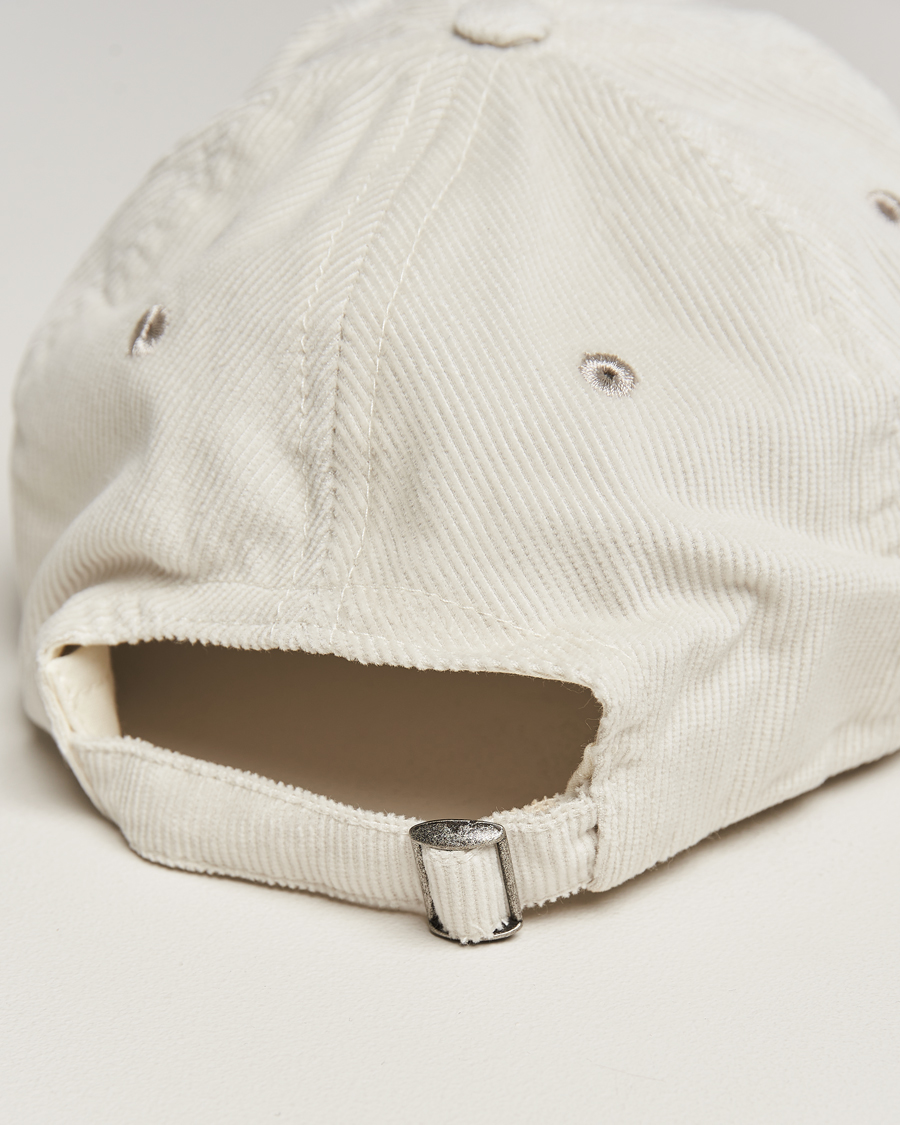 Herre | Drake's Square Font Cord Baseball Cap Silver Grey | Drake's | Square Font Cord Baseball Cap Silver Grey