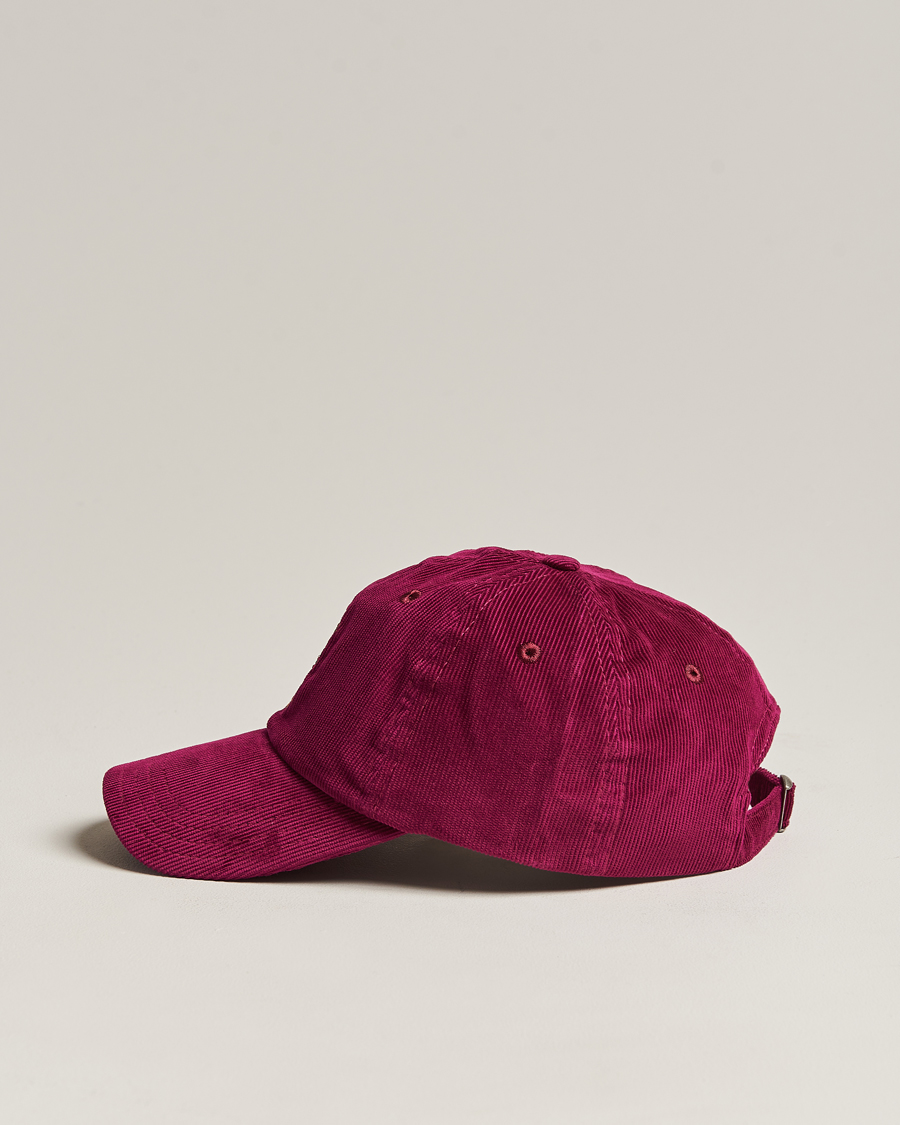 Herre |  | Drake's | Flowers Logo Cord Baseball Cap Burgundy