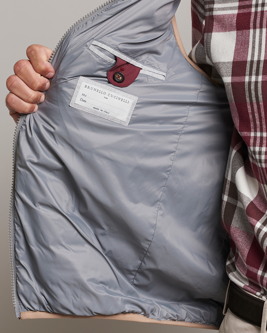 Herre | Jakker | Brunello Cucinelli | Nylon Down Vest Burgundy