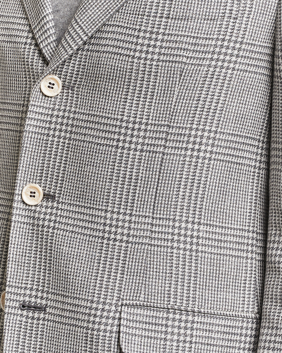Herre | Dressjakker | Brunello Cucinelli | Prince Of Wales Check Blazer Pearl Grey