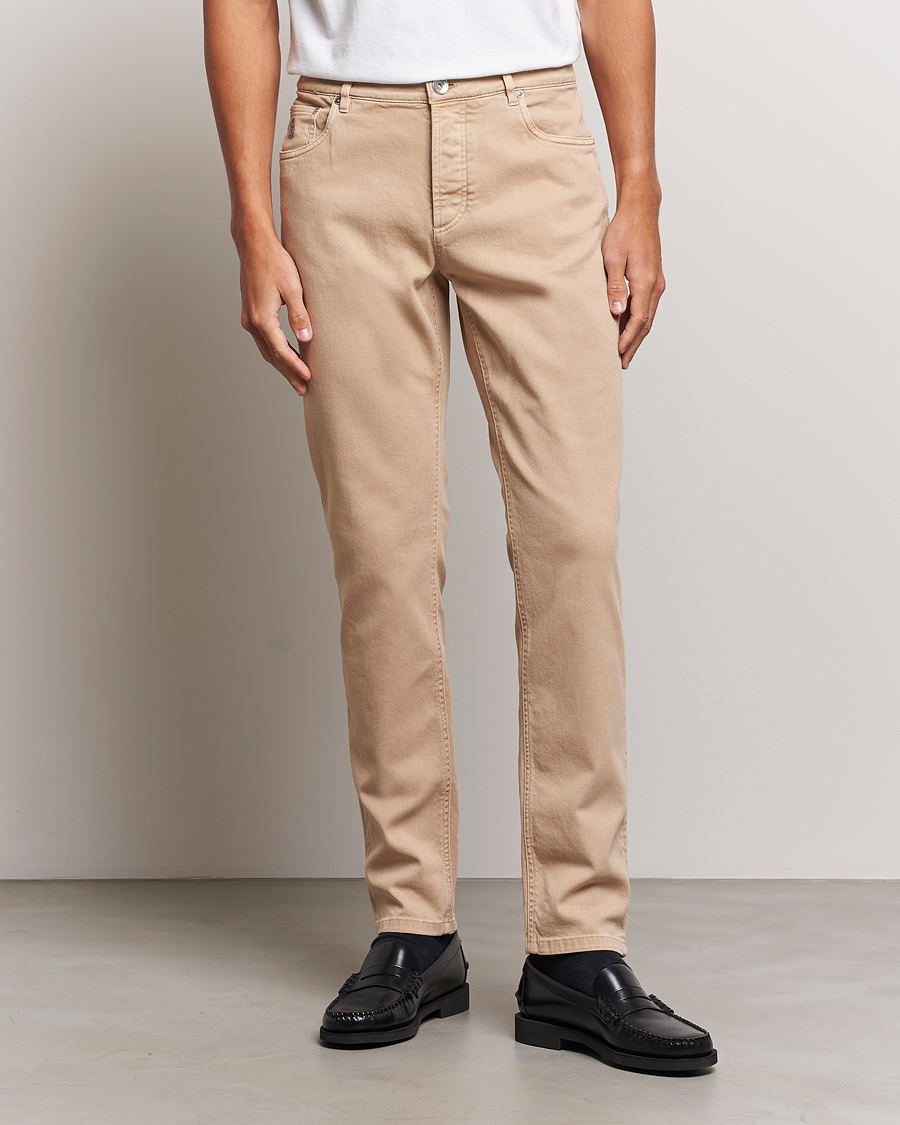 Herre | Bukser | Brunello Cucinelli | Traditional Fit 5-Pocket Pants Beige
