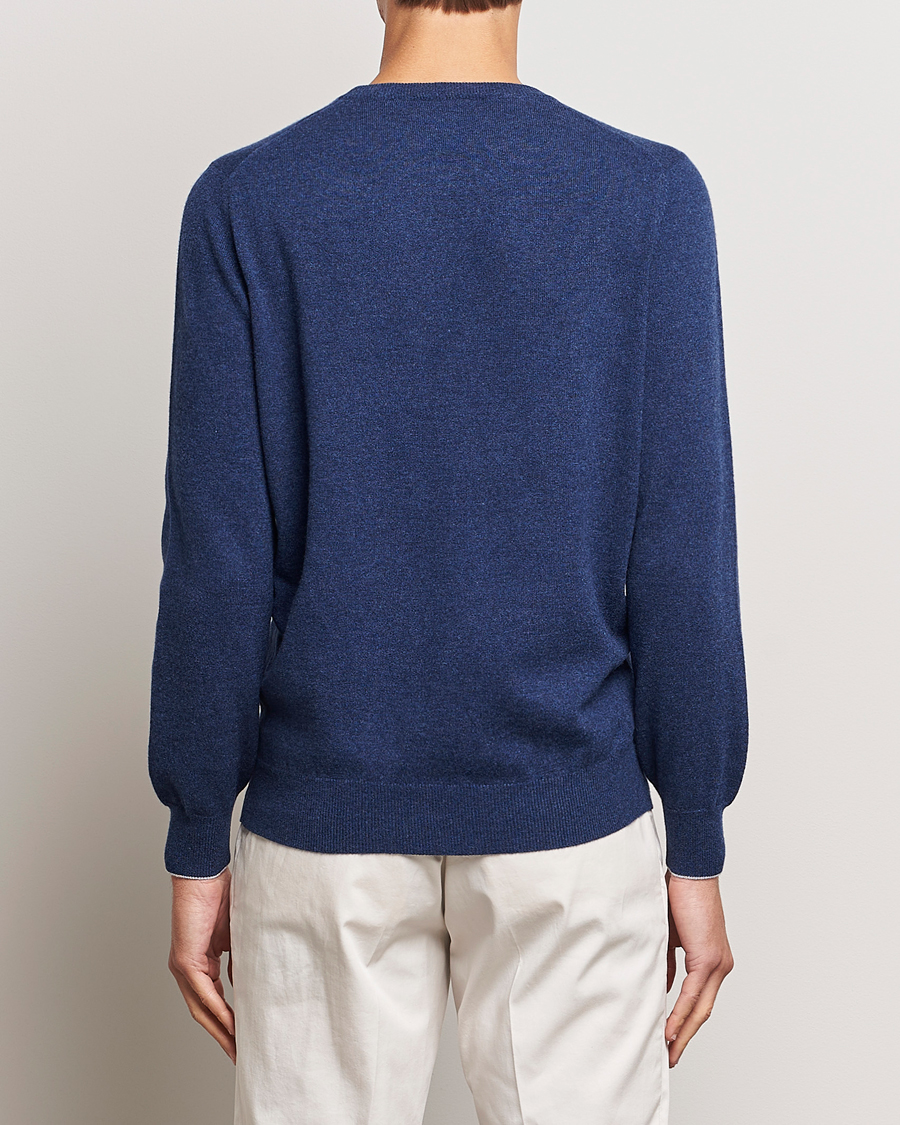 Herre | Gensere | Brunello Cucinelli | 2 Ply Cashmere Pullover Dark Blue