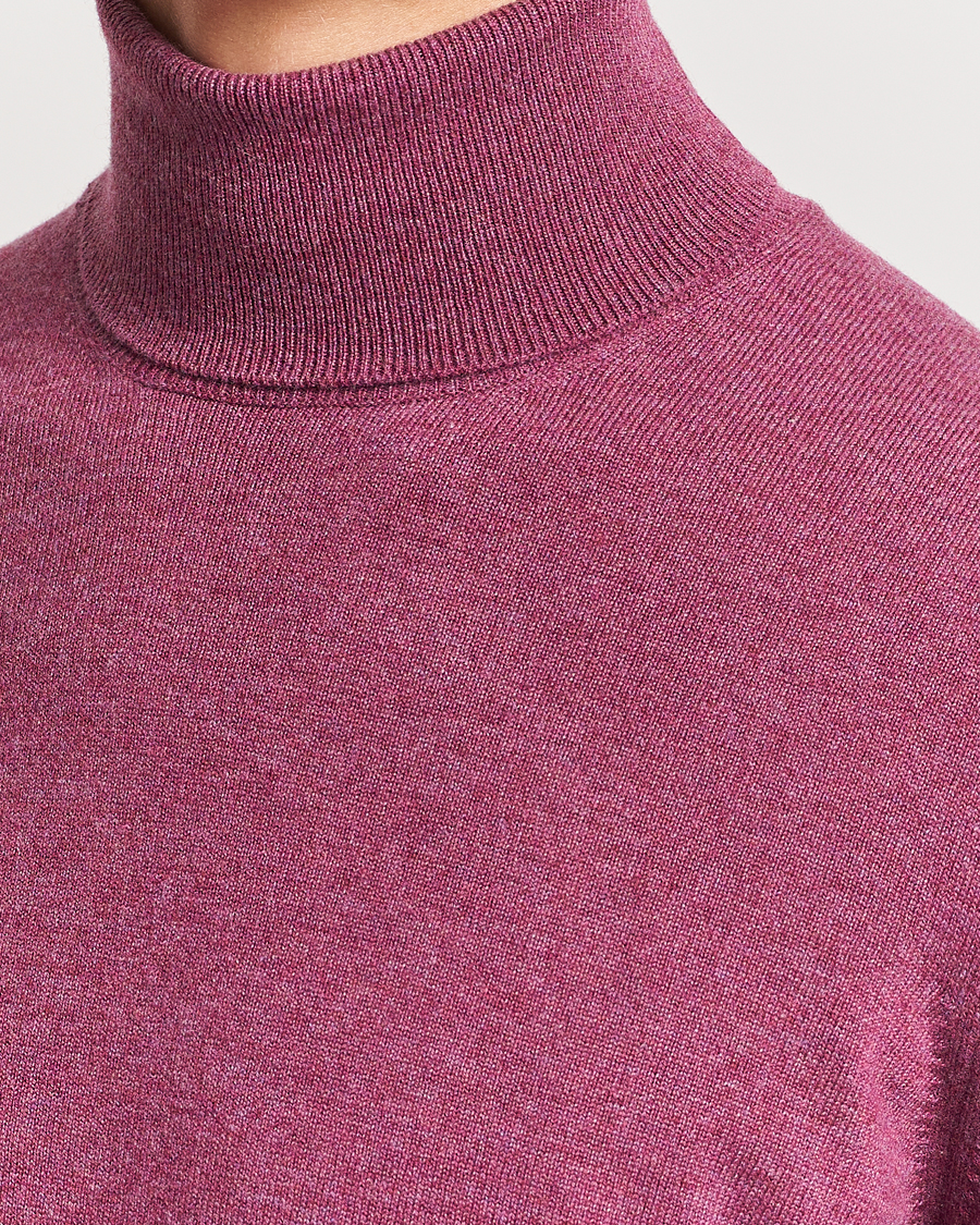 Herre | Gensere | Brunello Cucinelli | 2 Ply Cashmere Rollneck Burgundy