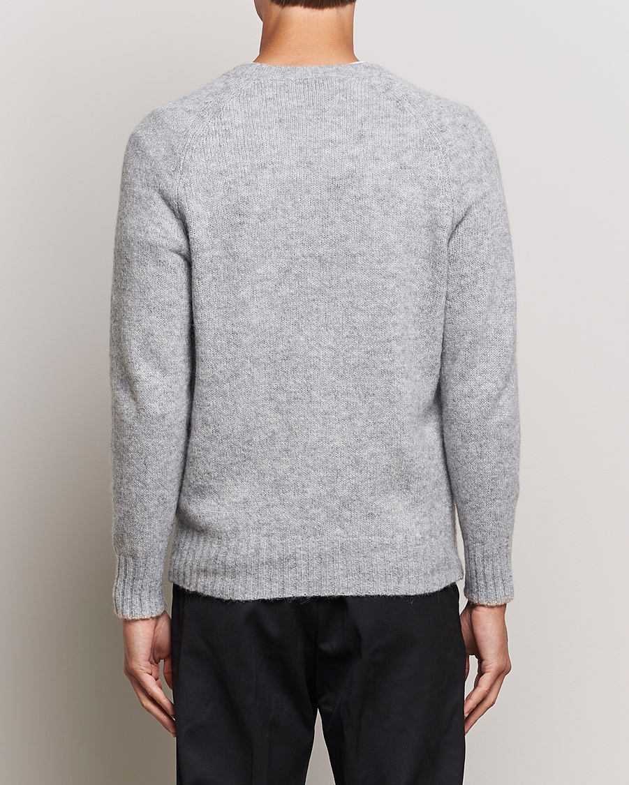 Herre | Gensere | Brunello Cucinelli | Fluffy Crew Neck Sweater Light Grey