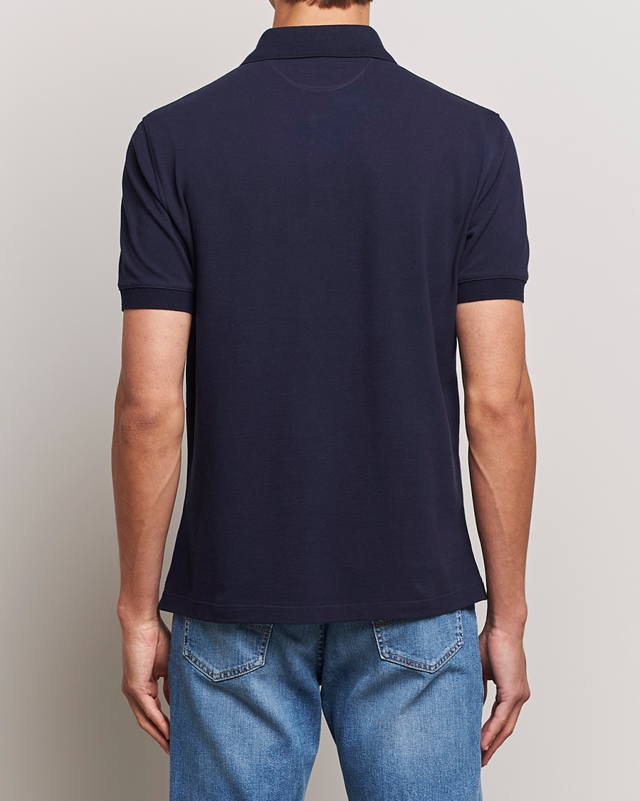 Herre | Pikéer | Brunello Cucinelli | Short Sleeve Logo Polo Dark Blue