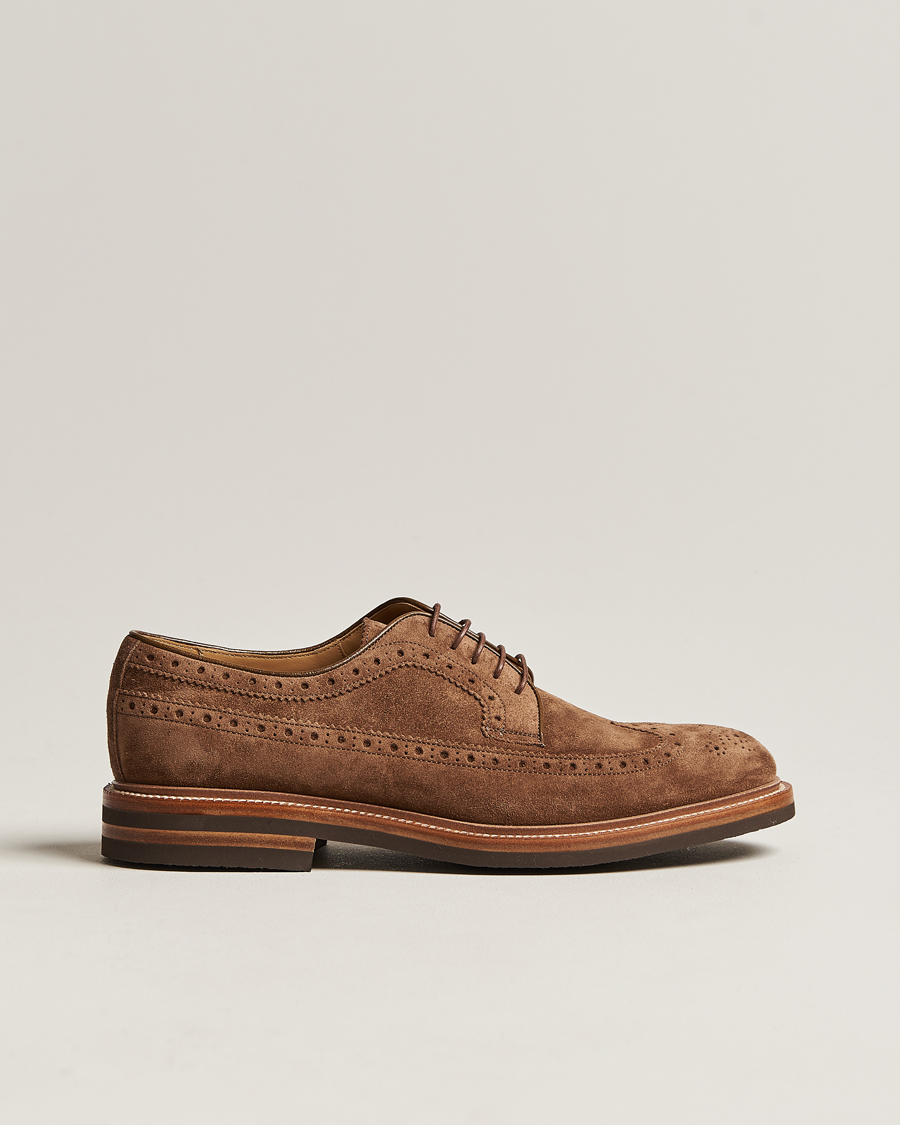 Herre | | Brunello Cucinelli | Plain Toe Derby Brown Suede