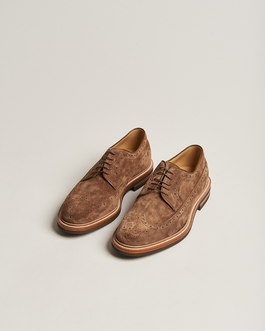 Herre | | Brunello Cucinelli | Plain Toe Derby Brown Suede