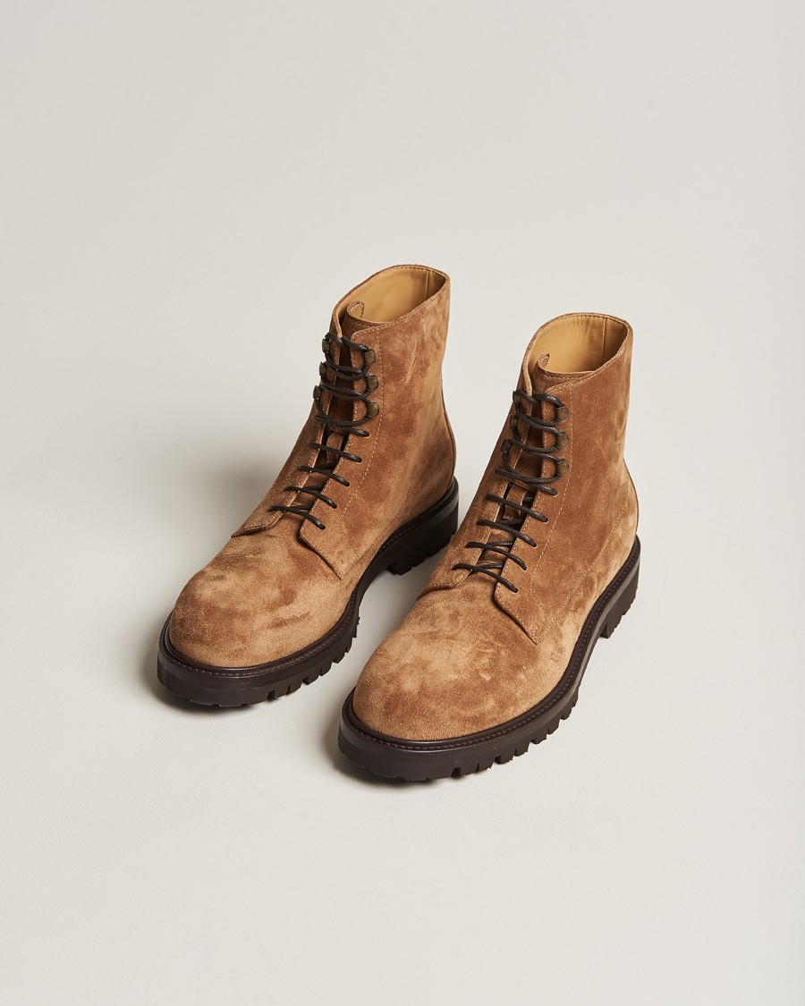 Herre | | Brunello Cucinelli | Lace Up Boots Beige Suede