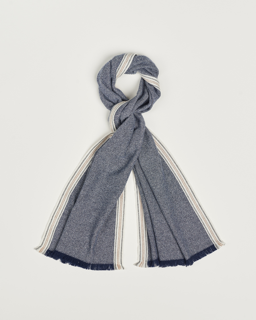 Herre | Brunello Cucinelli Cashmere Scarf Denim Blue | Brunello Cucinelli | Cashmere Scarf Denim Blue