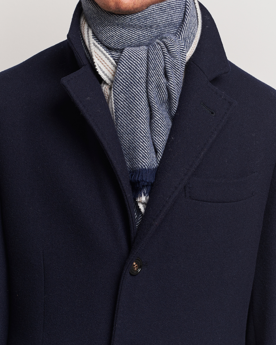 Herre |  | Brunello Cucinelli | Cashmere Scarf Denim Blue