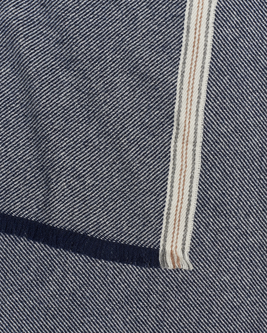 Herre | Brunello Cucinelli Cashmere Scarf Denim Blue | Brunello Cucinelli | Cashmere Scarf Denim Blue