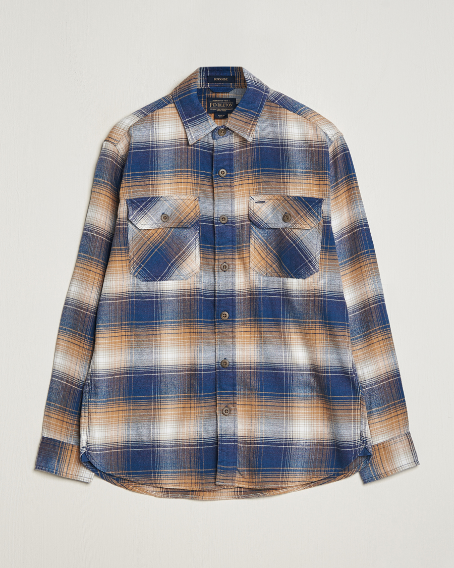 Herre | Skjorter | Pendleton | Burnside Flannel Shirt Navy/Tan