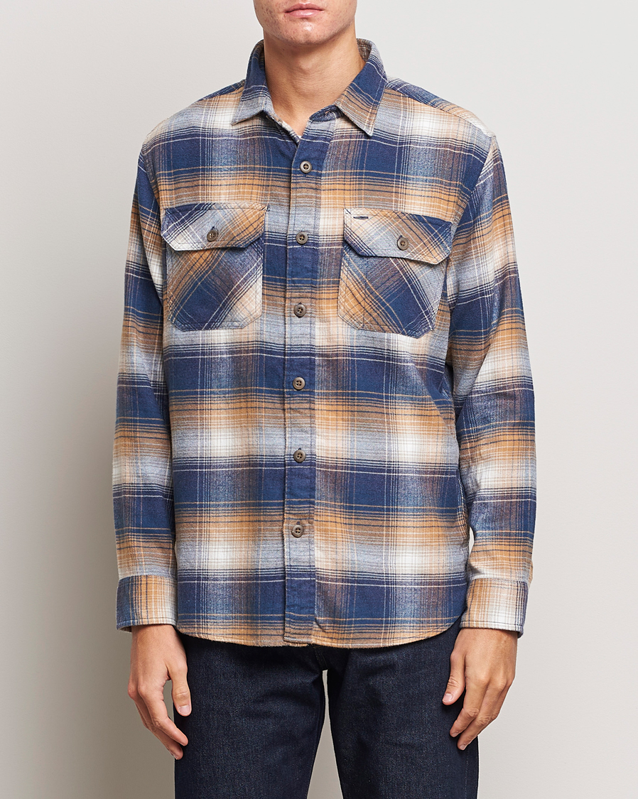 Herre | Skjorter | Pendleton | Burnside Flannel Shirt Navy/Tan