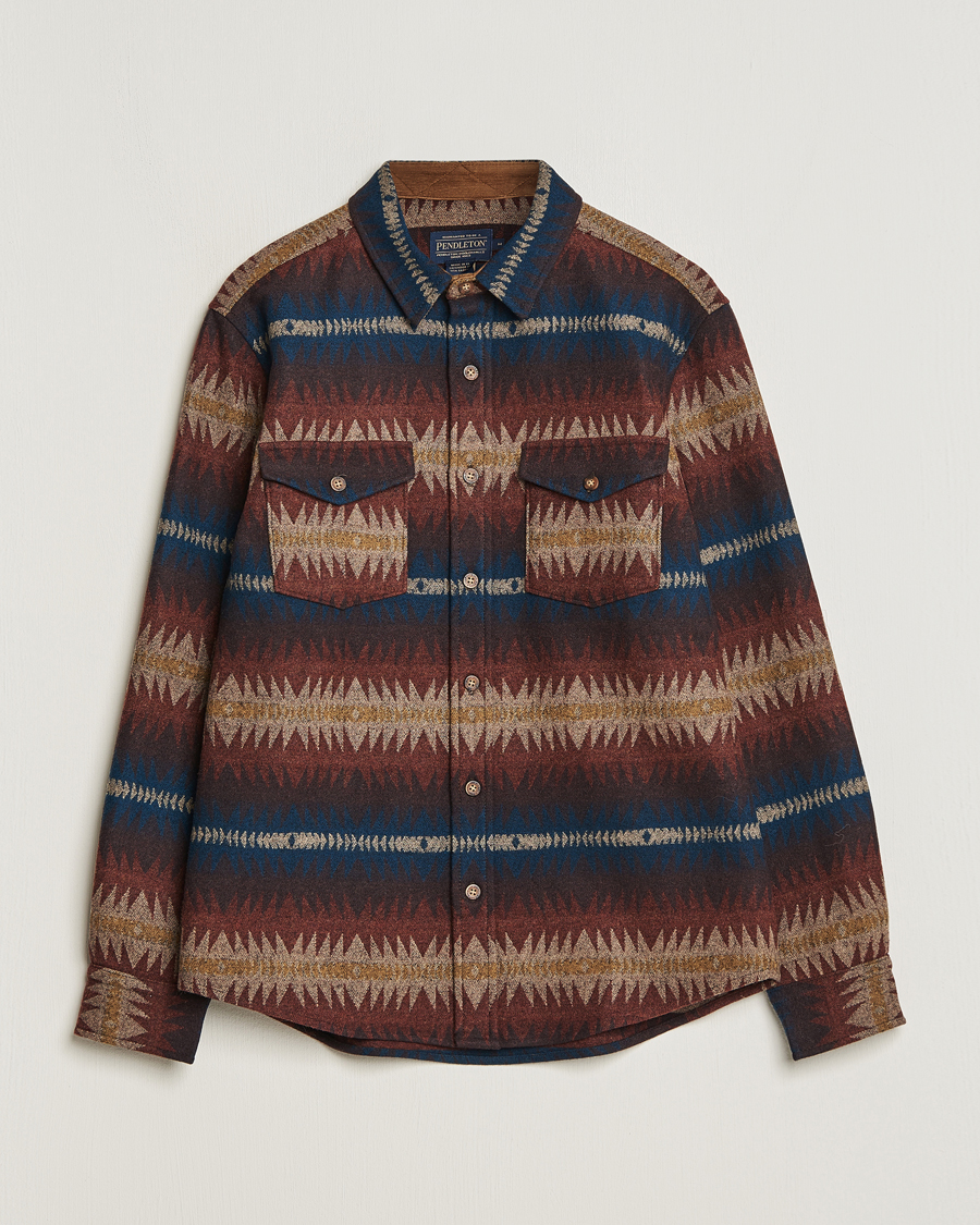 Herre | Skjorter | Pendleton | LA Pine Wool Overshirt Tye River Red