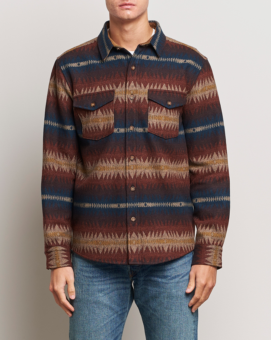 Herre |  | Pendleton | LA Pine Wool Overshirt Tye River Red