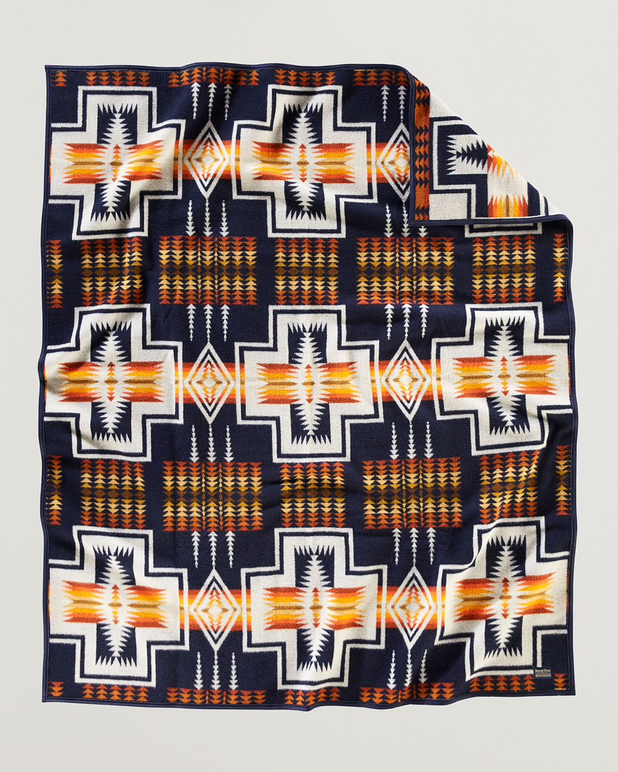 Herre | Pendleton Jacquard Blanket Harding Navy | Pendleton | Jacquard Blanket Harding Navy