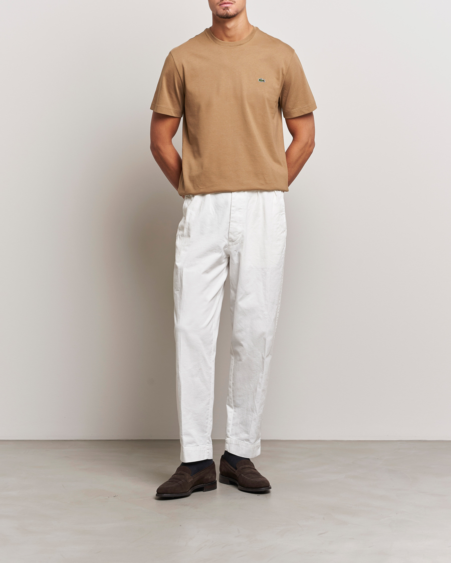 Herre | T-Shirts | Lacoste | Crew Neck T-Shirt Cookie