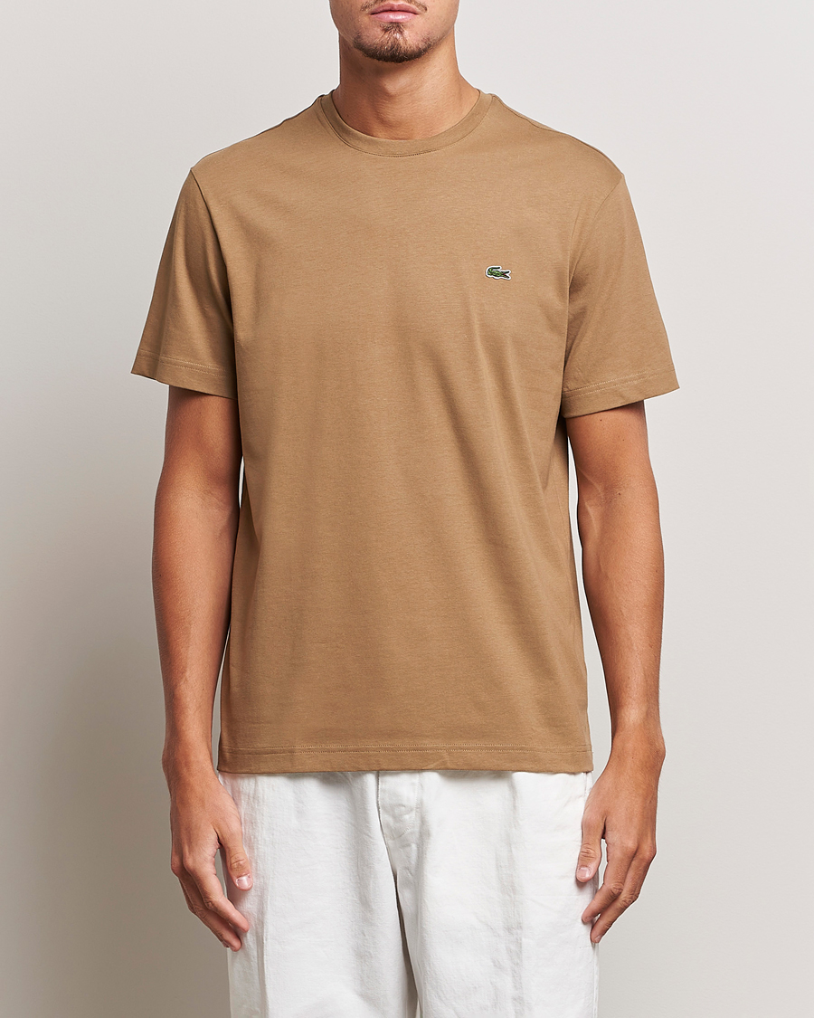Herre | T-Shirts | Lacoste | Crew Neck T-Shirt Cookie