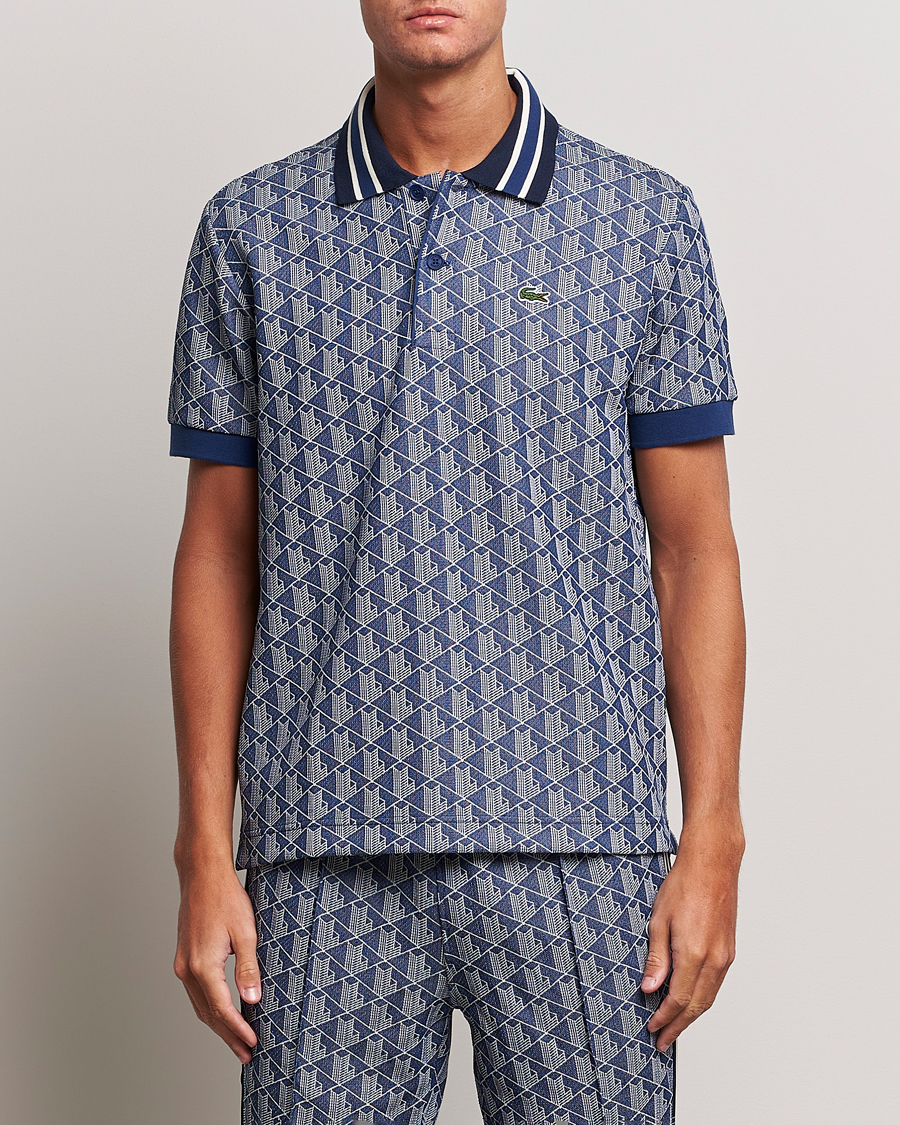 Herr |  | Lacoste | Classic Fit Monogram Polo Methylene/Flour