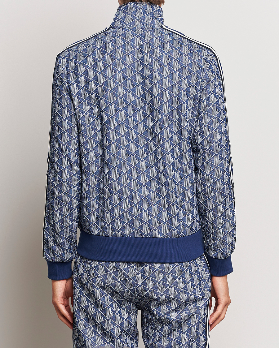 Herre | Gensere | Lacoste | Monogram Full Zip Track Jacket Methylene/Flour