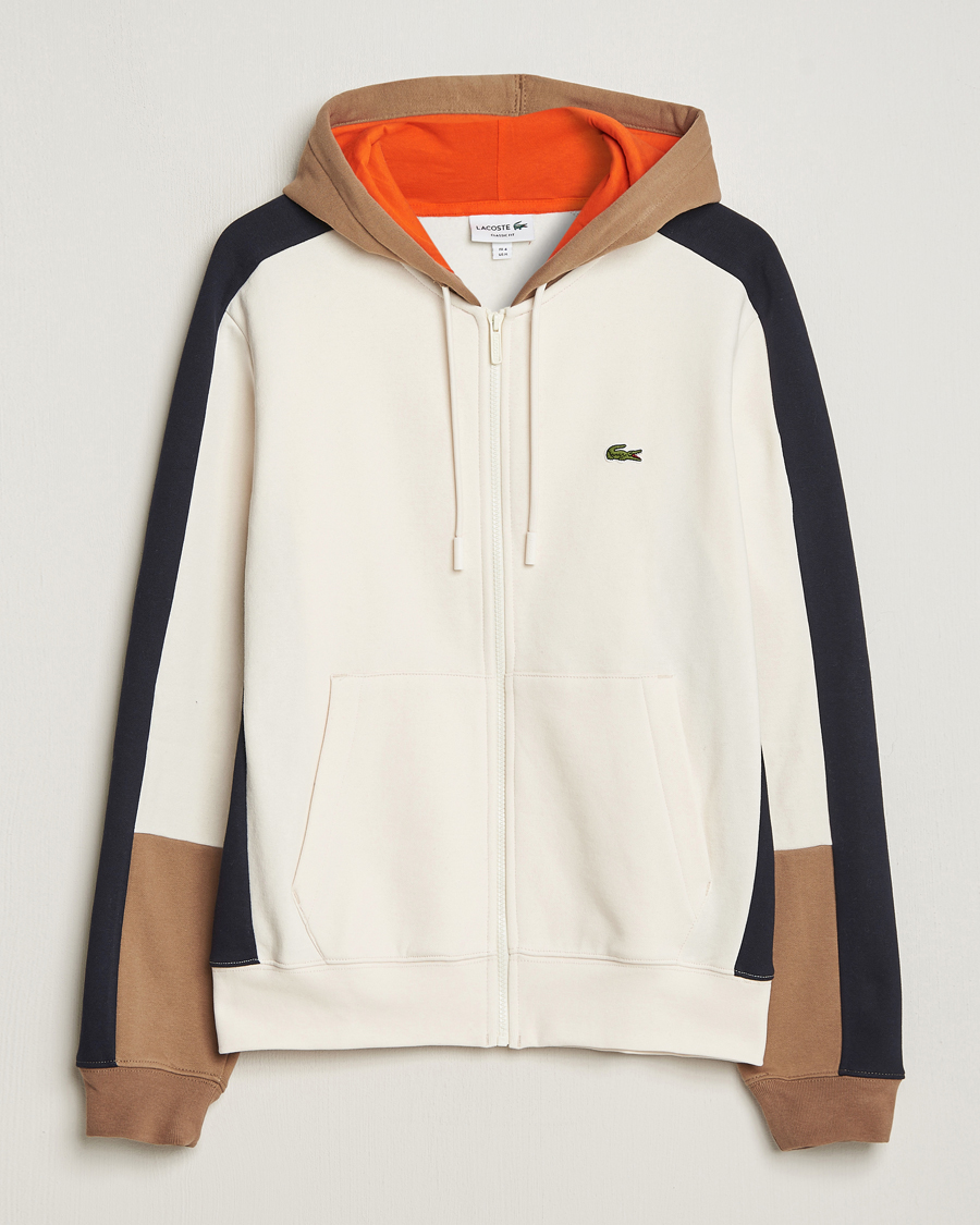 Herre | Gensere | Lacoste | Colorblocked Full Zip Hoodie Lapland/Cookie
