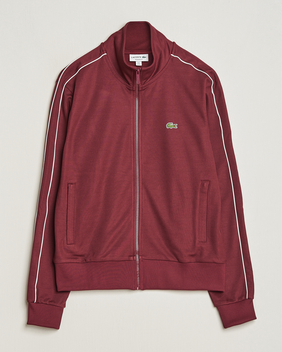 Herre | Gensere | Lacoste | Full Zip Track Jacket Dark Red