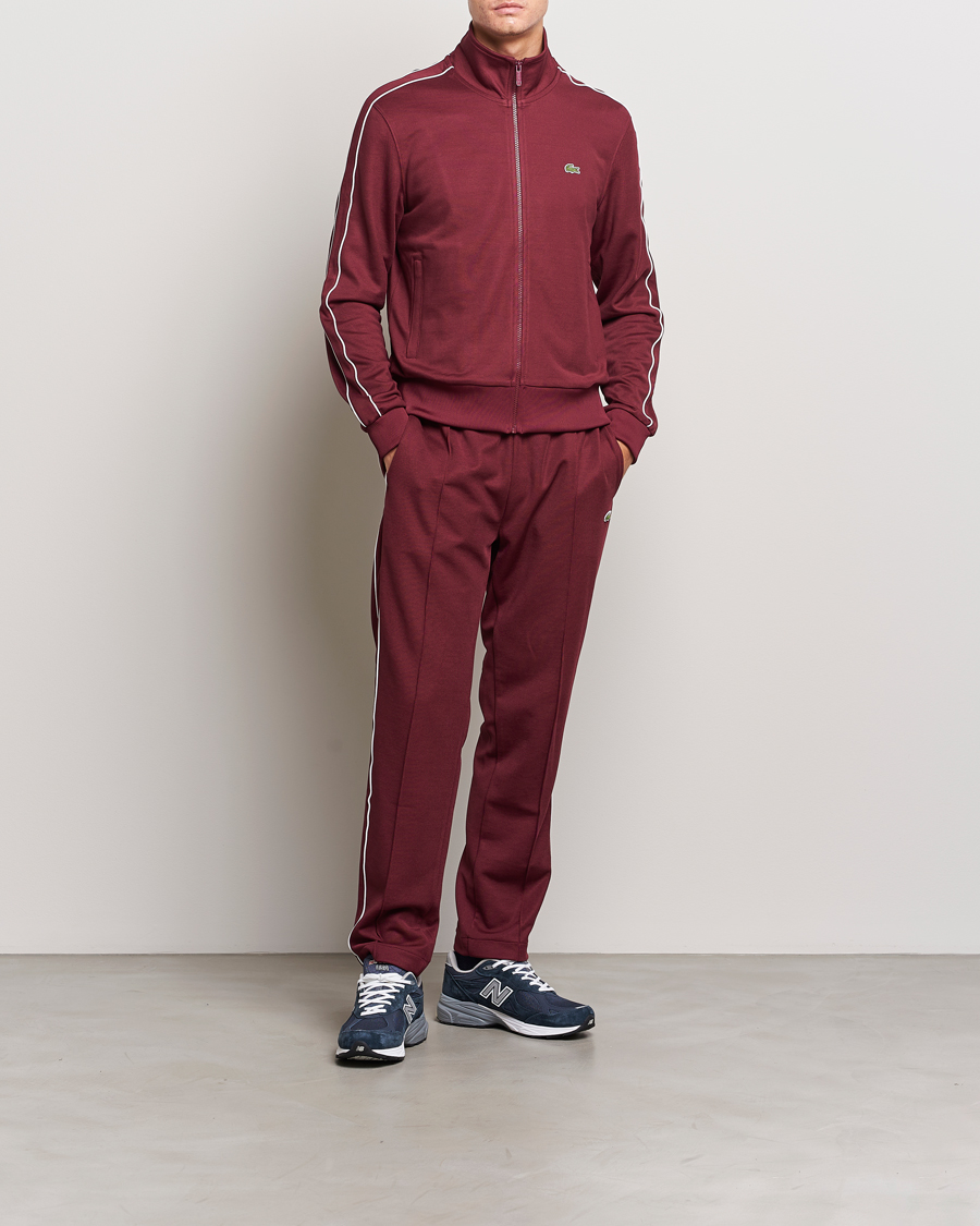 Herre | Gensere | Lacoste | Full Zip Track Jacket Dark Red