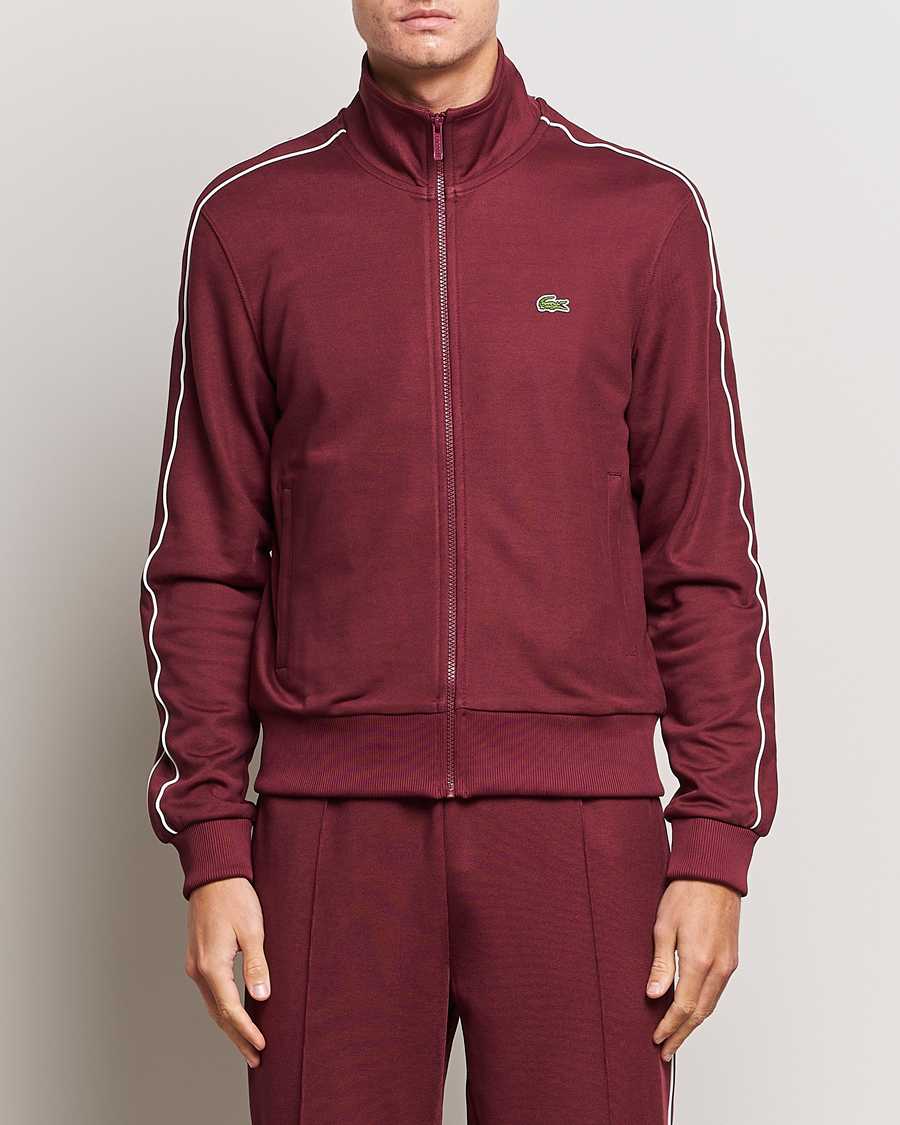 Herre | Gensere | Lacoste | Full Zip Track Jacket Dark Red