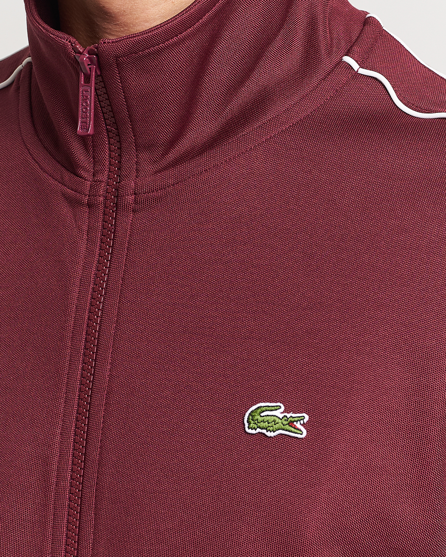 Herre | Gensere | Lacoste | Full Zip Track Jacket Dark Red
