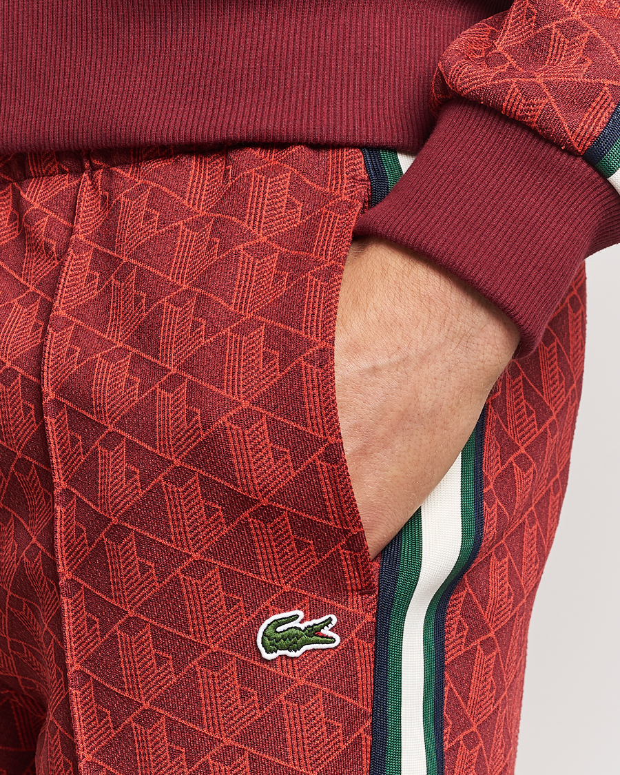 Herre | Bukser | Lacoste | Monogram Trackpants Pinot/Red