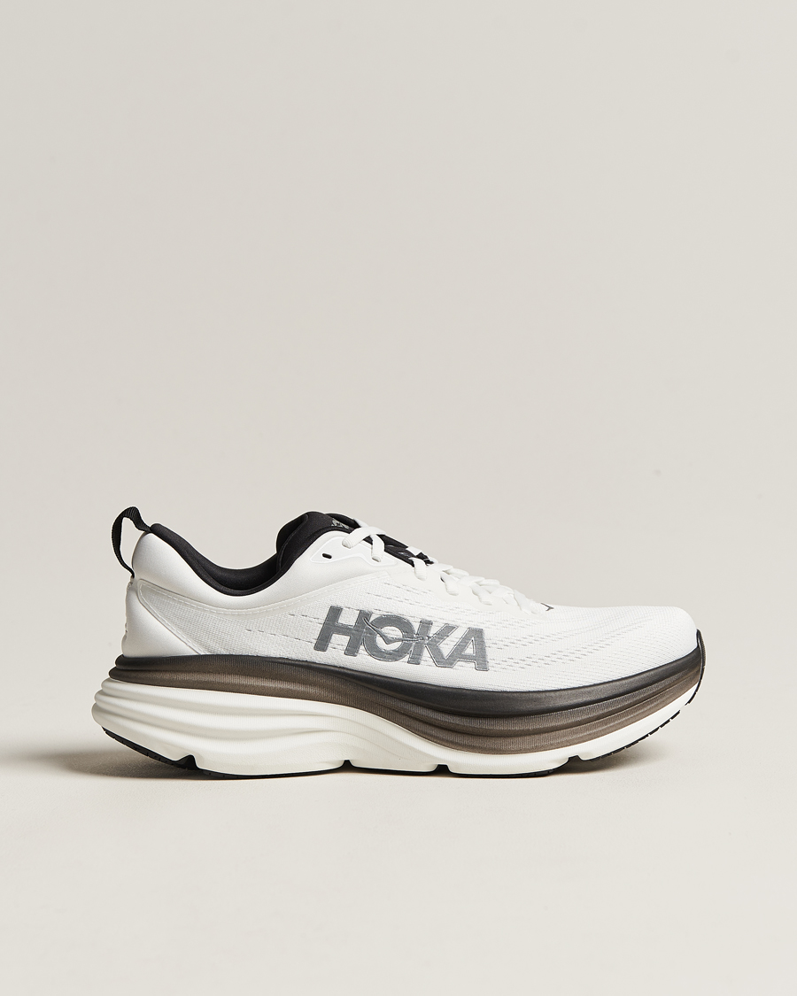 Herre | Hoka Bondi 8 White/Black | Hoka One One | Hoka Bondi 8 White/Black