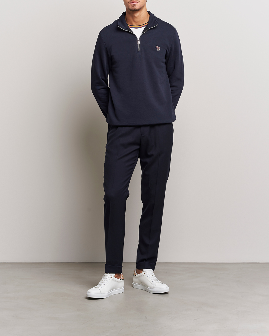 Herre | Gensere | PS Paul Smith | Zebra Organic Cotton Sweat Half Zip Navy