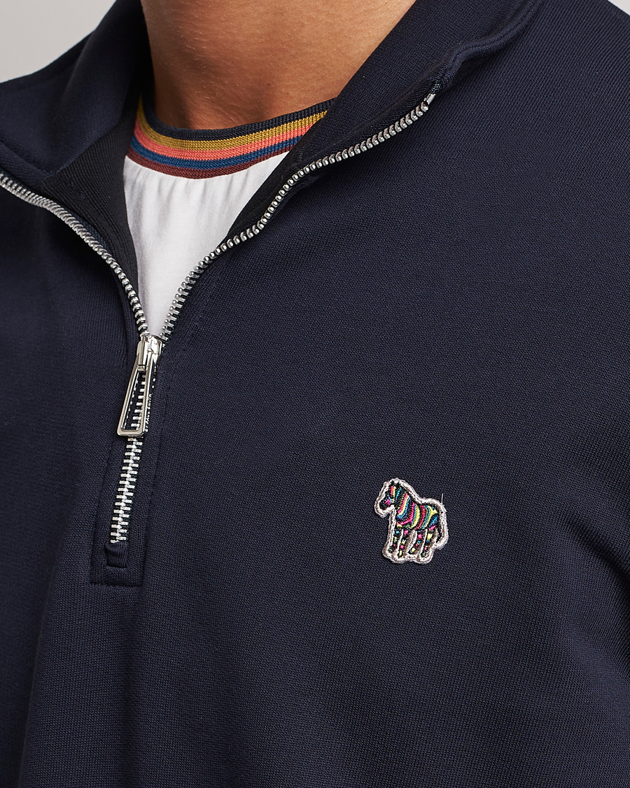 Herre | Gensere | PS Paul Smith | Zebra Organic Cotton Sweat Half Zip Navy