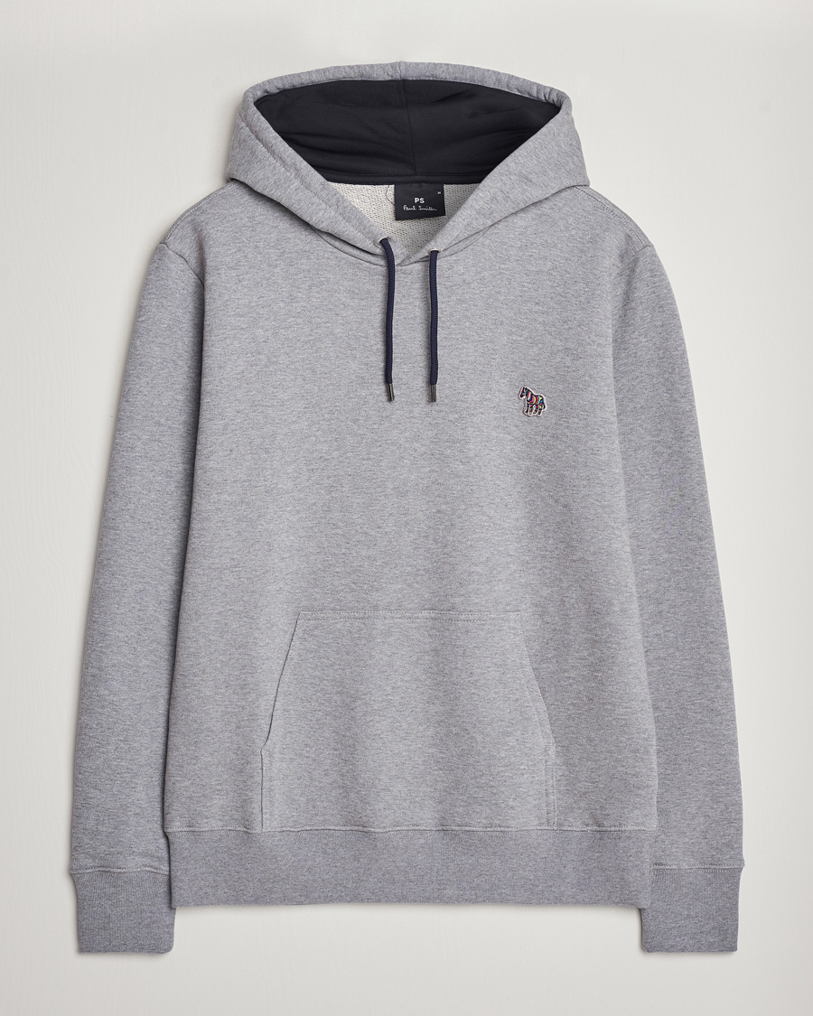 Herre | Gensere | PS Paul Smith | Zebra Organic Cotton Hoodie Grey Melange