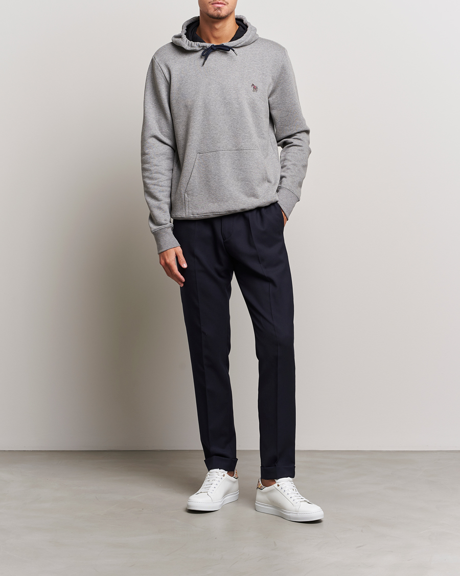 Herre | Gensere | PS Paul Smith | Zebra Organic Cotton Hoodie Grey Melange