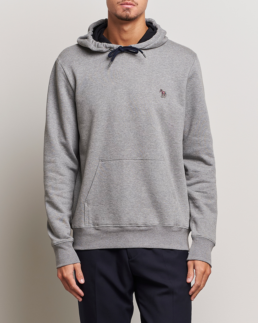 Herre | Gensere | PS Paul Smith | Zebra Organic Cotton Hoodie Grey Melange