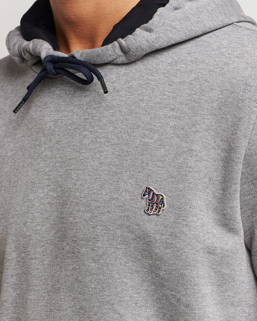 Herre | Gensere | PS Paul Smith | Zebra Organic Cotton Hoodie Grey Melange