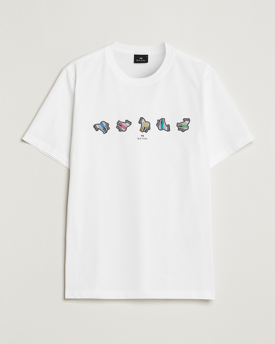 Herre | T-Shirts | PS Paul Smith | Zebra Repeat Crew Neck T-Shirt White